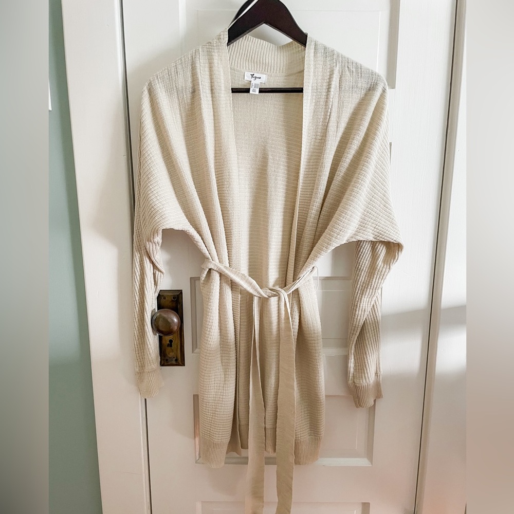 Thyme Maternity Cream Coloured Knit Cardigan, Size XXS